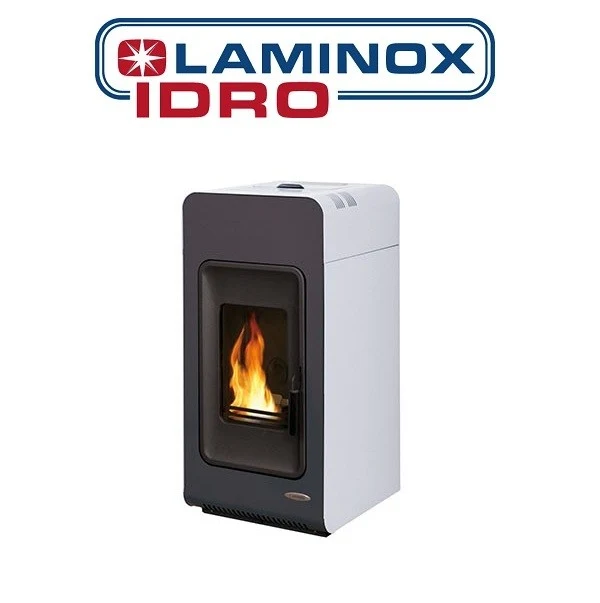 Termostufa A Pellet Laminox Primula Idro 13 Kw Colore Bianco