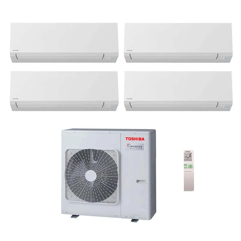 Condizionatore Climatizzatore Toshiba Quadri Split Inverter Shorai Edge White Wi-Fi 7000+7000+7000+10000 BTU Con RAS-4M27G3AVG-E