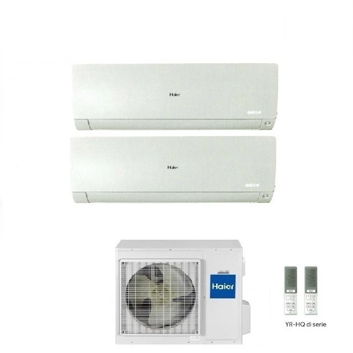 Condizionatore Climatizzatore Haier Dual Split Inverter Flexis Plus White R-32 15000+15000 Con 2U50S2SM1FA-3 Wi-Fi Integrato