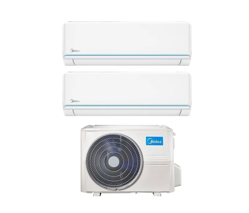 Condizionatore Climatizzatore Midea Dual Split Inverter Evolution R-32 9000+9000 BTU Con M2OH-14HFN8-Q Wi-Fi Integrato