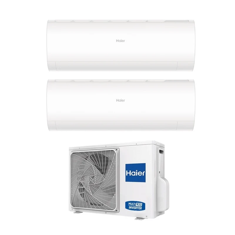 Condizionatore Climatizzatore Haier Dual Split R-32 Serie Pearl 9000+18000 BTU Con 3U55S2SR5FA Wi-Fi Incluso
