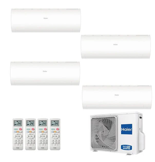 Condizionatore Climatizzatore Haier Quadri Split R-32 Serie Pearl 7000+9000+9000+9000 BTU Con 4U75S2SR5FA Wi-Fi Incluso