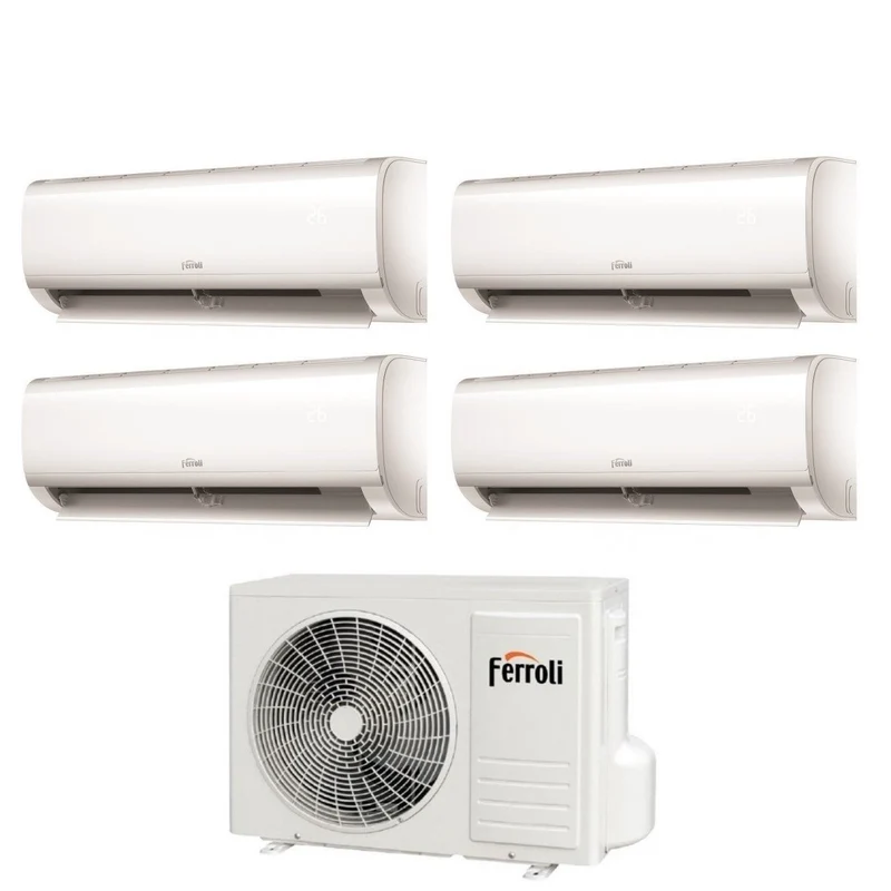 Condizionatore Climatizzatore Ferroli Quadri Split Inverter R-32 Serie Ambra M 9000+9000+9000+12000 BTU Wi-Fi Con 2CP001DF 28-4