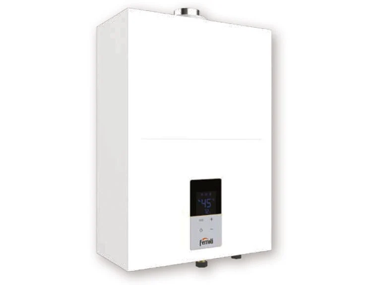 Scaldabagno a Gas Ferroli Camera Stagna Kona 17 Litri Metano Cod. 0DK97IAA - Completo Di Kit Scarico Fumi