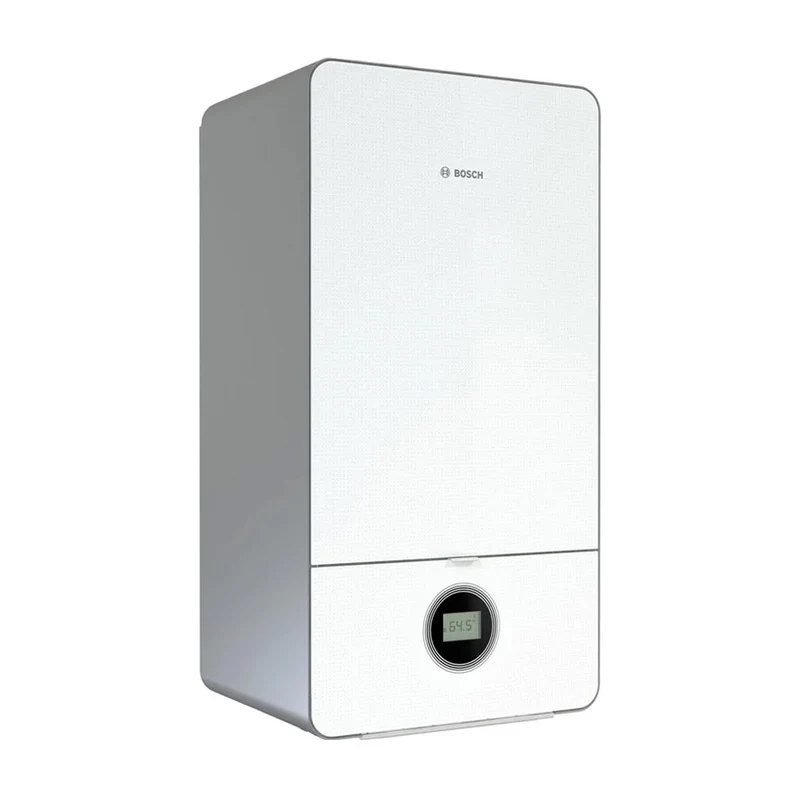 Caldaia a Condensazione Junkers Bosch Condens 7000i W Bianca GC7000i W 28 C KW Metano/GPL Cod. 7736901592 - Completa di Kit Scarico Fumi
