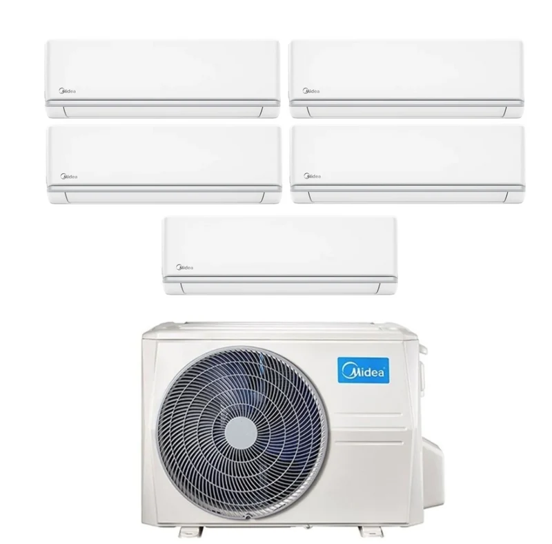 Condizionatore Climatizzatore Midea Penta Split Inverter R-32 Wi-Fi Xtreme Pro 9000+9000+9000+9000+12000 BTU Con M5OE-42HFN8-Q