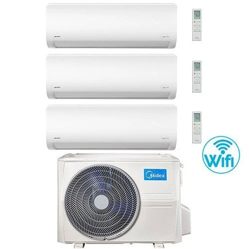 Condizionatore Climatizzatore Midea Trial Split Inverter R-32 Wi-Fi Xtreme Pro 9000+12000+12000 BTU Con M3OA-27HFN8-Q