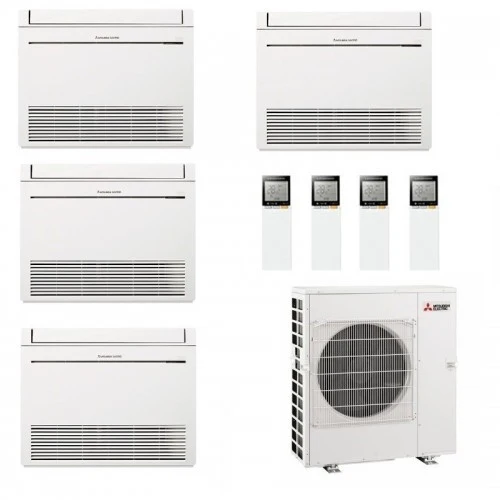 Condizionatore Climatizzatore Mitsubishi Electric Quadri a Pavimento R32 MFZ-KT 9+9+12+12 BTU Con MXZ-4F72VF4 Wi-Fi Optional
