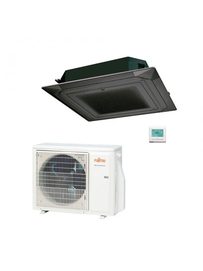 Condizionatore Climatizzatore Fujitsu a Cassetta Circular Flow Eco R-32 18000 BTU AUXG18KRLB Black Wi-Fi Optional
