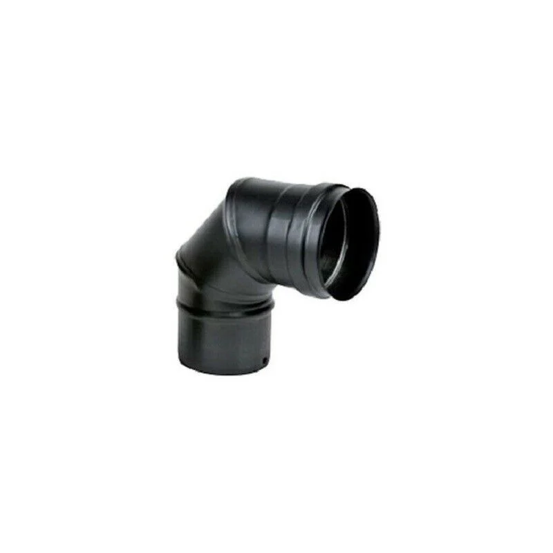 Curva 90 MF - FUMISTERIA MONOPARETE ACCIAIO AL CARBONIO SMALTATO NERO