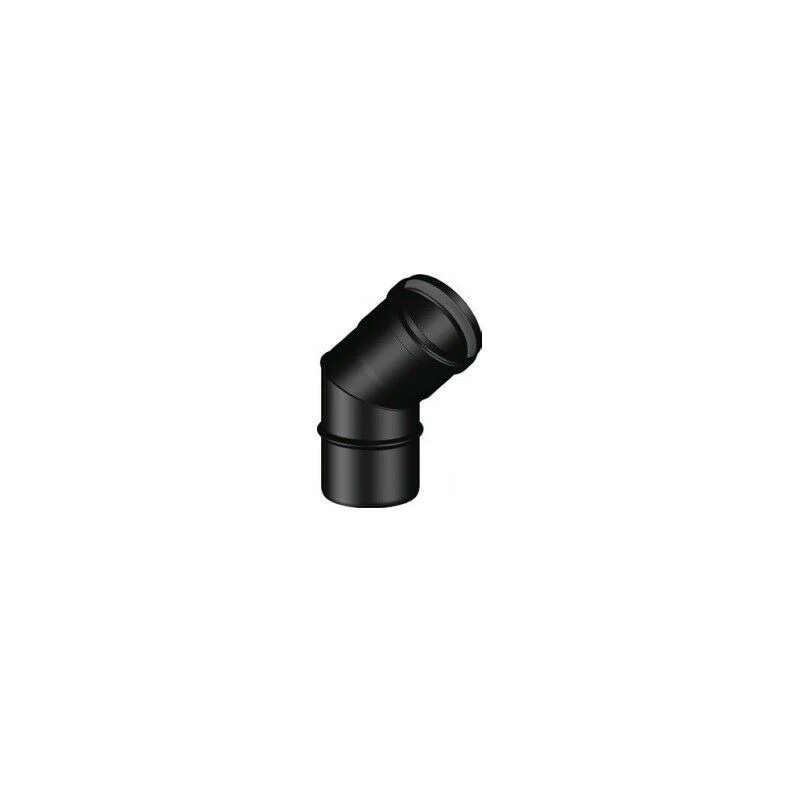 Curva 45 MF - FUMISTERIA MONOPARETE ACCIAIO AL CARBONIO SMALTATO NERO