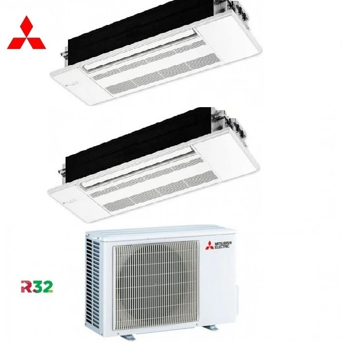 Condizionatore CLimatizzatore Mitsubishi Electric Dual Split Cassetta 1 Via MLZ-KP 9000+12000 Con MXZ-2F42VF4