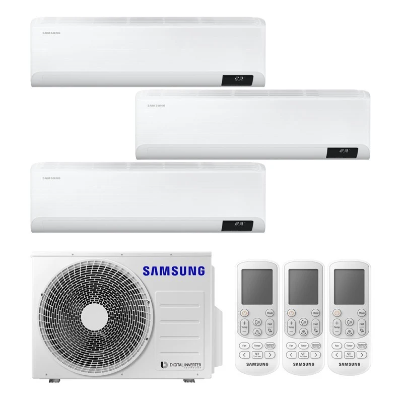 Condizionatore Climatizzatore Samsung Trial Split Inverter Cebu Wi-Fi R-32 7000+7000+7000 BTU Con AJ052TXJ3KG/EU