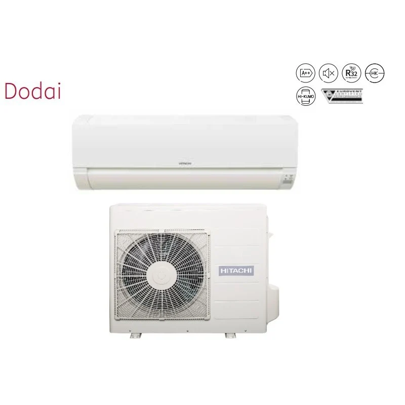 Condizionatore Climatizzatore Hitachi Monosplit Inverter Serie Dodai Frost Wash R-32 12000 BTU RAK-35REF Wi-Fi Optional