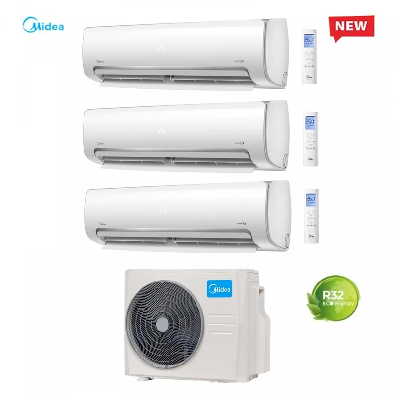 Condizionatore Climatizzatore Midea Trial Split Inverter Serie Prime R-32 9000+9000+9000 Con M3OF-21HFN8-Q
