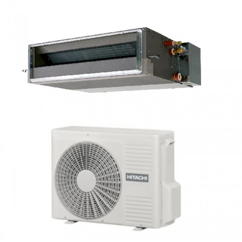 Condizionatore Climatizzatore Hitachi Monosplit Inverter Canalizzato Media Prevalenza R32 RAD-70PPD 24000 BTU Wi-Fi Optional