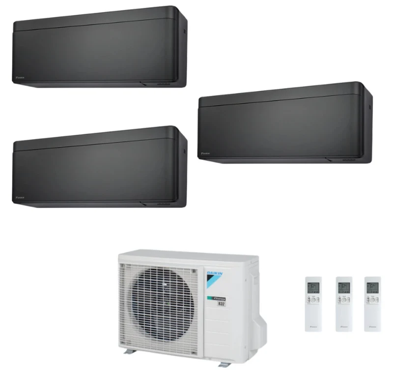 Condizionatore Climatizzatore Daikin Trial Split Stylish New Total Black R32 Wi-Fi 7000+12000+12000 BTU Con 3MXM68A