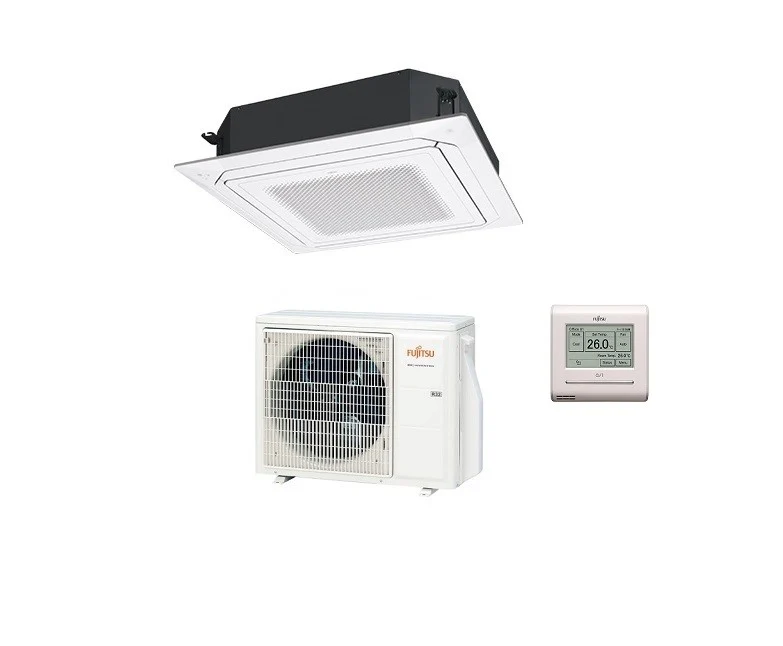 Condizionatore Climatizzatore General Fujitsu a Cassetta Flusso D'aria Circolare R-32 24000 BTU AUXG24KRLB + Comando Touch