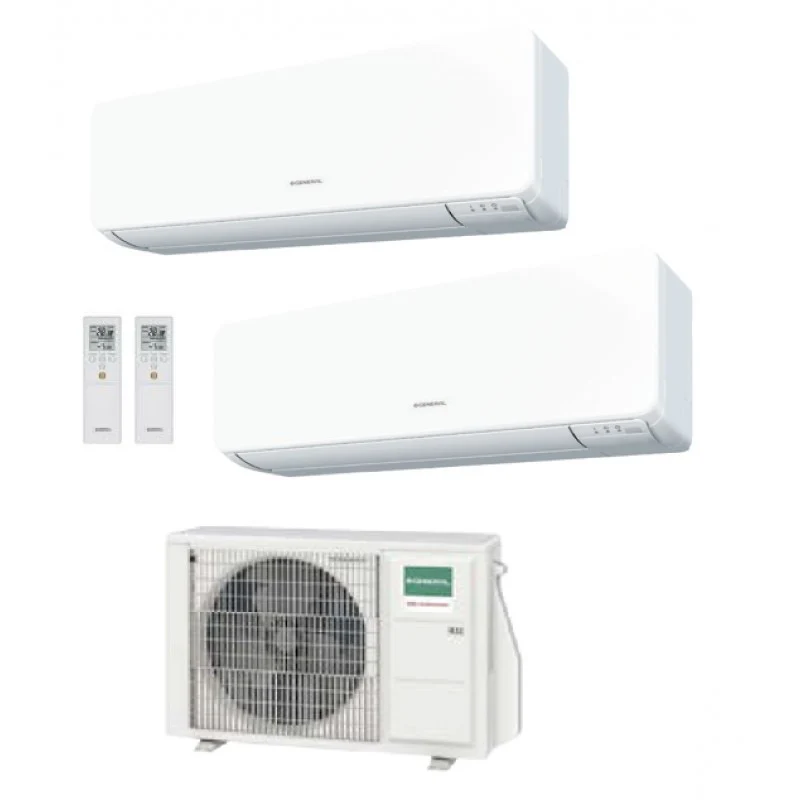 Condizionatore Climatizzatore General Fujitsu Dual Split Serie KMTB R-32 9000+12000 Con AOHG14KBTA2