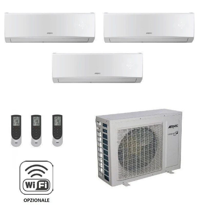 Condizionatore Climatizzatore Aermec Trial Split Inverter R-32 Modello SLG 9000+9000+12000 Con MLG630 Wi-Fi Optional