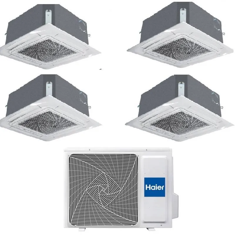 Condizionatore Climatizzatore Haier Quadri Split Cassetta 620 R-32 9000+9000+12000+12000 BTU Con 4U75S2SR5FA WI-FI Optional