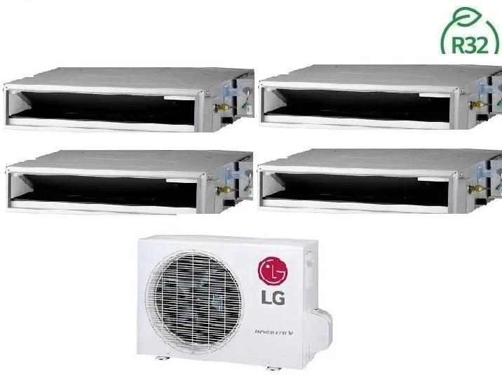 Condizionatore Climatizzatore LG Quadri Split Canalizzato 9000+9000+9000+12000 BTU R-32 Con MU4R25.U22