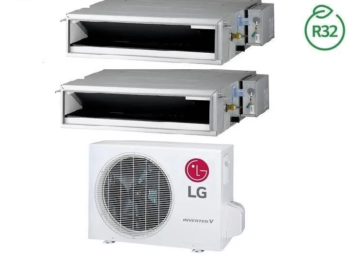 Condizionatore Climatizzatore LG Dual Split Canalizzato 12000+12000 BTU R-32 Con MU2R17 U13
