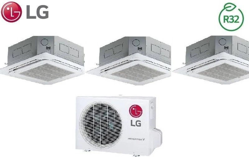Condizionatore Climatizzatore LG Inverter Trial Split a Cassetta R-32 9000+9000+9000 Con MU3R19 U23