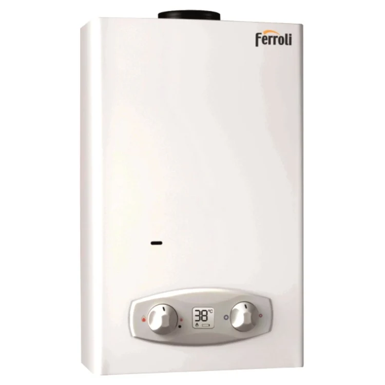 Scaldabagno a Gas Ferroli Zefiro Eco C 11 Metano Camera Aperta 11 LT Cod. GCA1MKAA - Low Nox