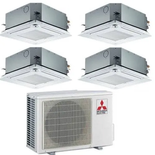 Condizionatore Climatizzatore Mitsubishi Electric Quadri Cassetta R-32 9000+9000+9000+12000 BTU Con MXZ-4F72VF Wi-Fi Optional