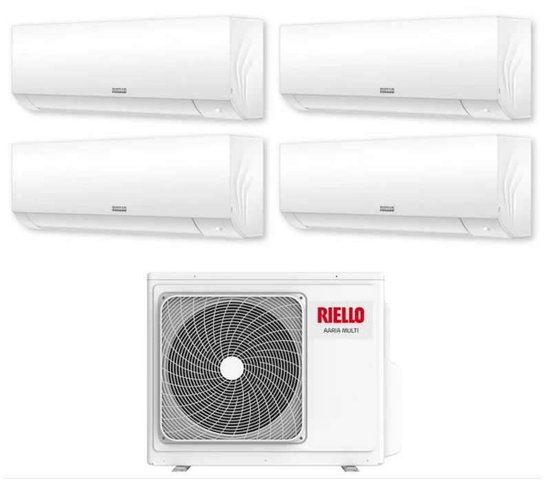 Condizionatore Climatizzatore Riello Quadri Split Aaria Plus I R-32 9000+9000+12000+12000 Btu Con U.Esterna 485 PI Wi-Fi Integrato