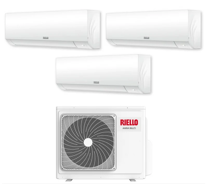 Condizionatore Climatizzatore Riello Trial Split Aaria Plus I R-32 7000+7000+9000 Btu Con U.Esterna 355 PI Wi-Fi Integrato