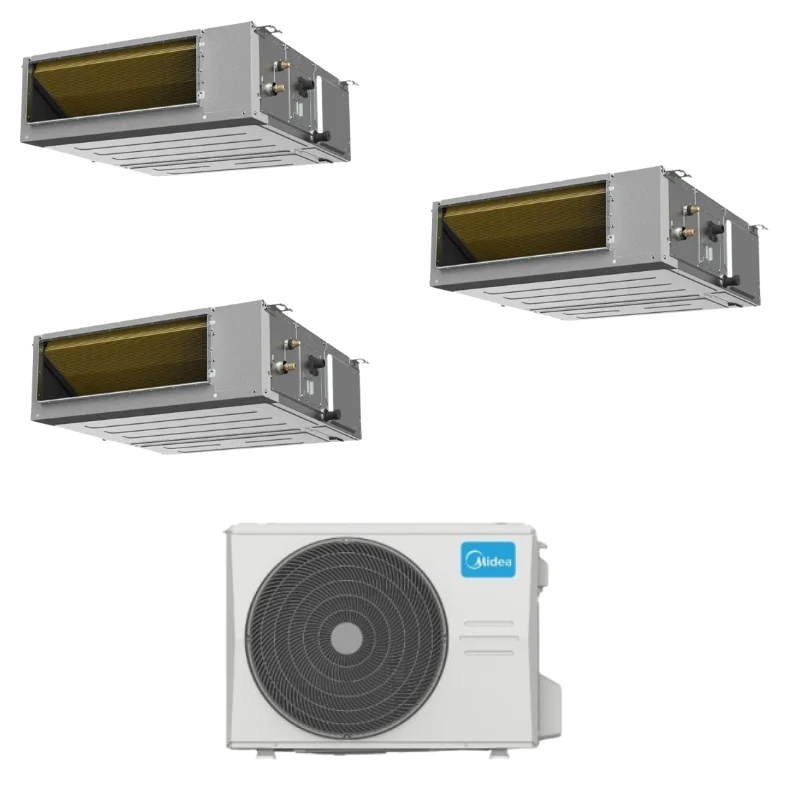 Condizionatore Climatizzatore Midea Trial Split Inverter Canalizzabile R-32 9000+9000+18000 Con M4O-36FN8-Q Wi-Fi Integrato