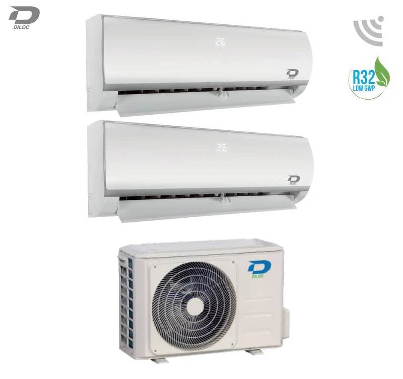 Condizionatore Climatizzatore Diloc Dual Split Inverter Frozen R-32 9000+9000 Btu Con FROZEN240 Wi-Fi Optional