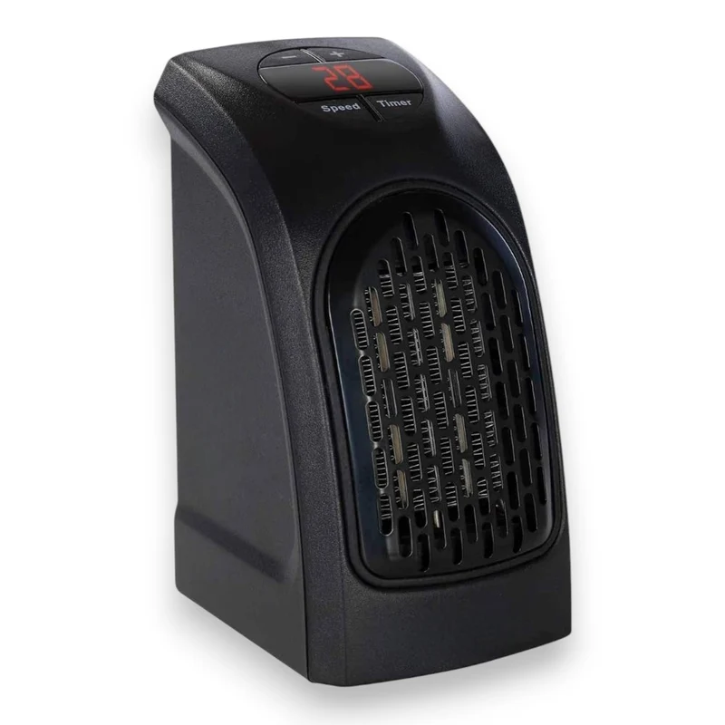 Termoventilatore stufetta elettrica 400w con presa diretta a muro senza cavo termostato e timer