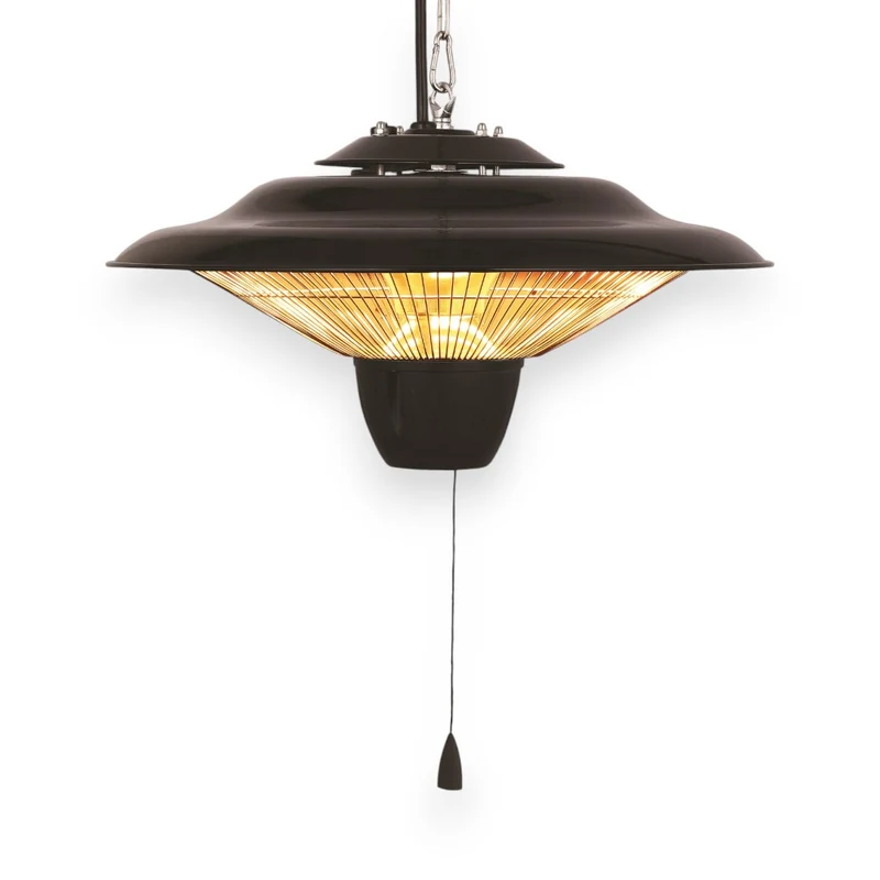 Stufa alogena 220V al carbonio a sospensione 42x42xH24 cm