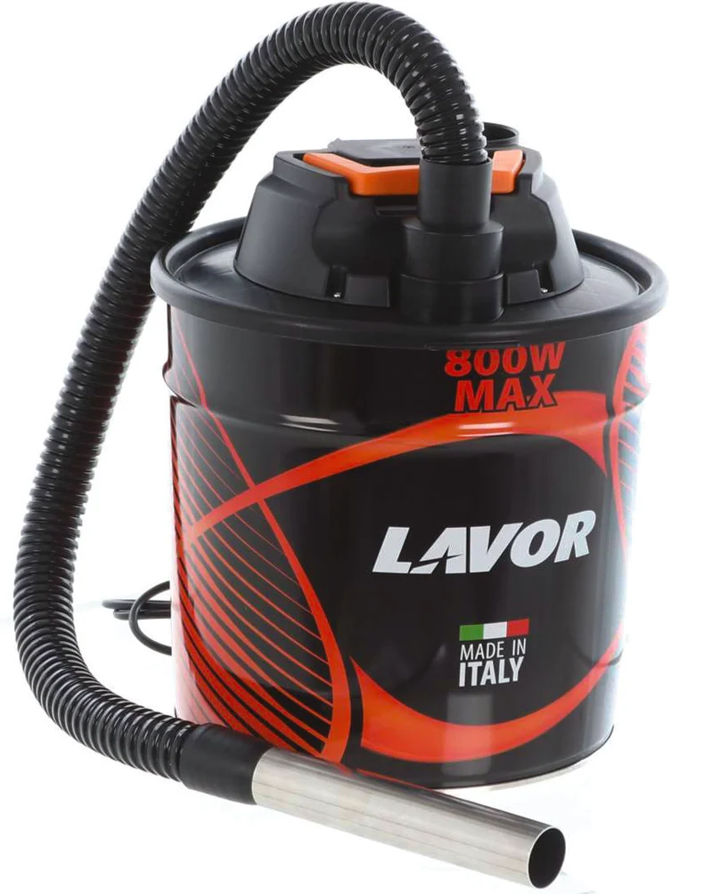 Aspiracenere elettrico 800w con funzione soffiatore serbatoio 18 litri motore silenziato doppio isolamento fusto in acciaio