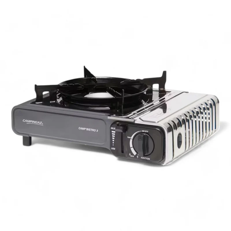 Fornello da tavolo portatile 2200w con accensione piezoelettrica e sistemi di sicurezza ideale per campeggio e picnic