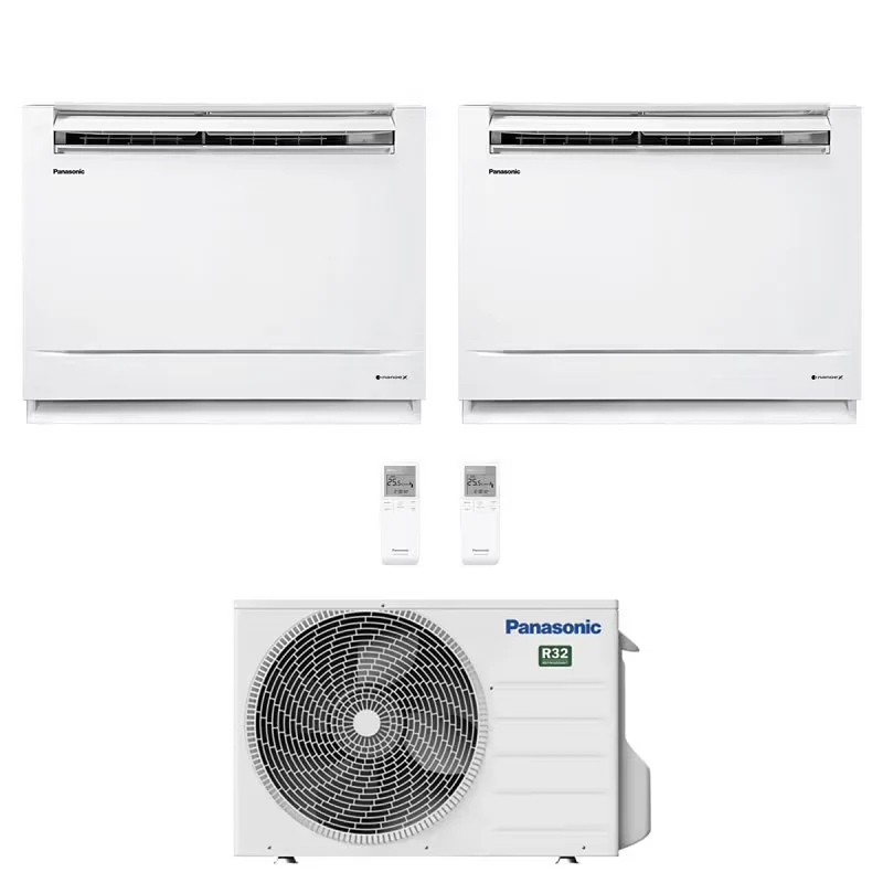 Condizionatore Climatizzatore Panasonic Dual Split Inverter Console Da Pavimento R-32 12000+12000 Con CU-2Z50TBE