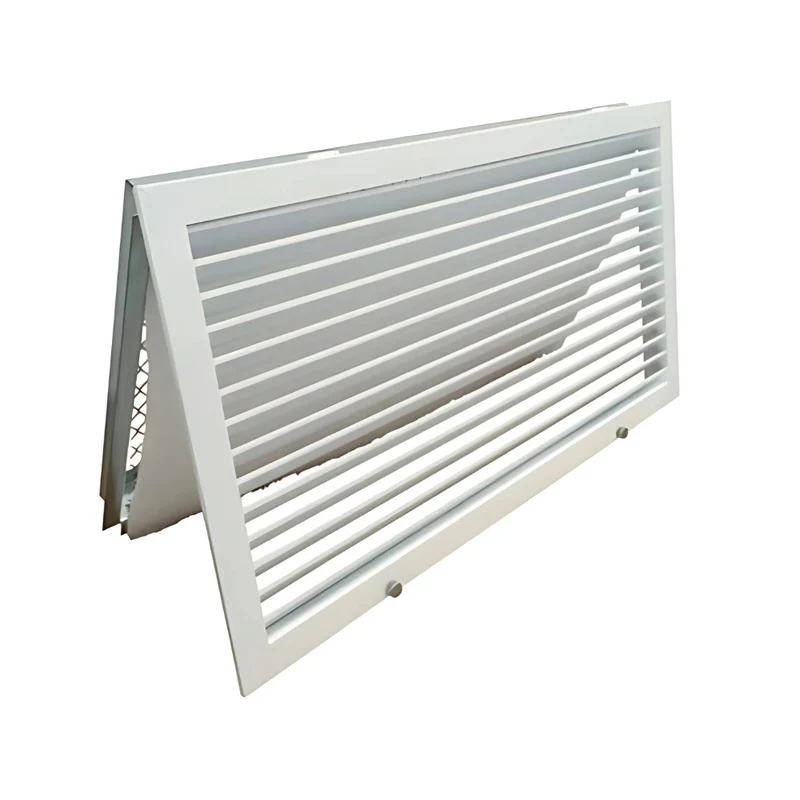 GRIGLIA IN ALLUMINIO BIANCO RAL9016 CON FILTRO AD ALETTE FISSE PASSO 20 mm VARIE MISURE