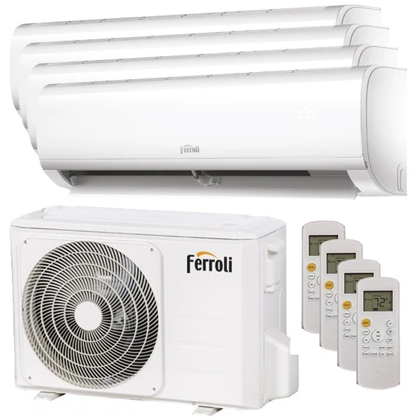 Condizionatore Climatizzatore Ferroli Quadri Split Inverter Diamant M R32 Wi-Fi 7000+7000+7000+9000 BTU Con 2CO9AA2F 28-4