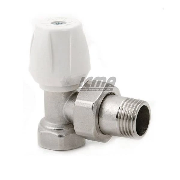 VALVOLA ANGOLO ICMA 3/8" e 1/2" M24 PER TUBO FERRO BIANCA