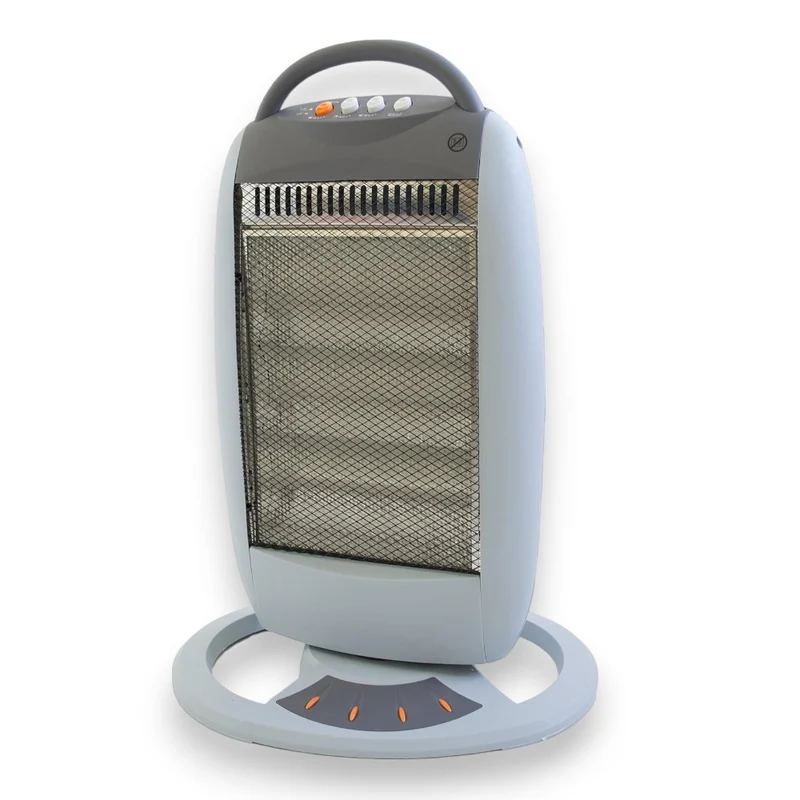 Stufa alogena elettrica a infrarossi per interno 1200W rotante 36x17xH60 cm