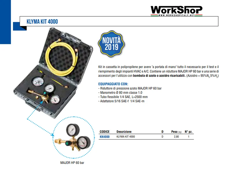 KLIMA KIT 4000 Oxyturbo per impianti HVAC e A/C