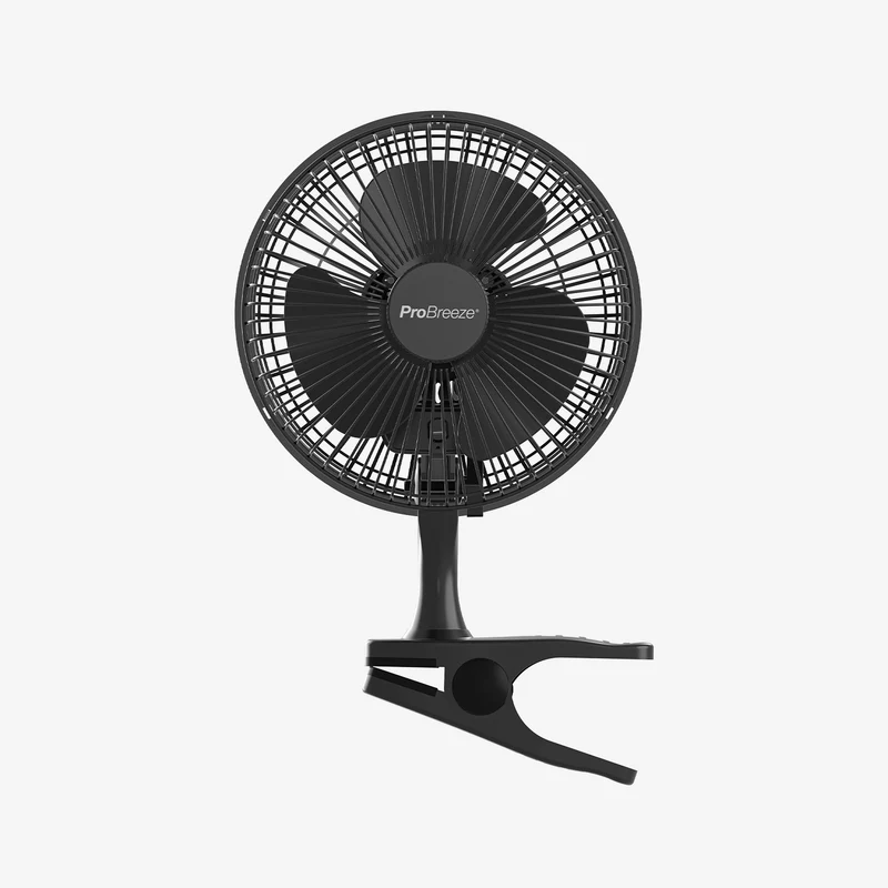 15 cm Mini Clip Fan - Ultra Quiet & High Power - Black