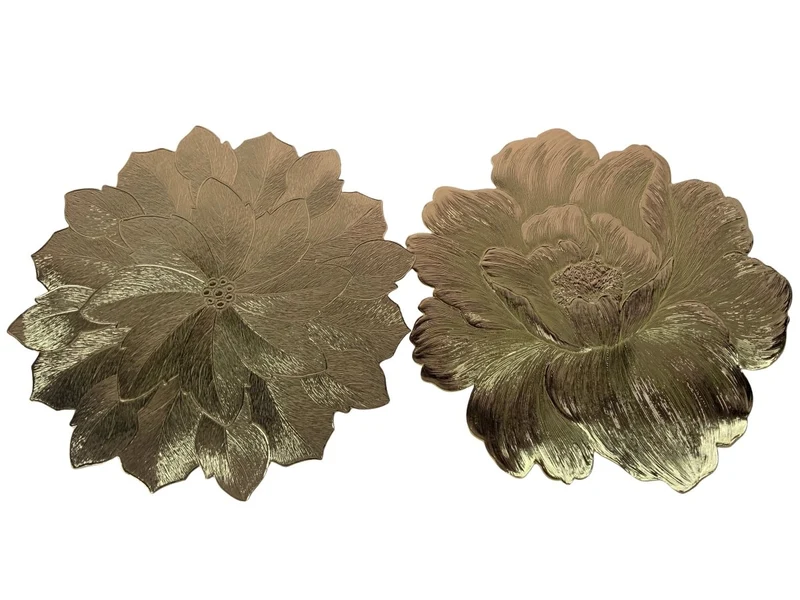 Sottopiatto Decorativo Fiore Oro D.38CM | Mercury