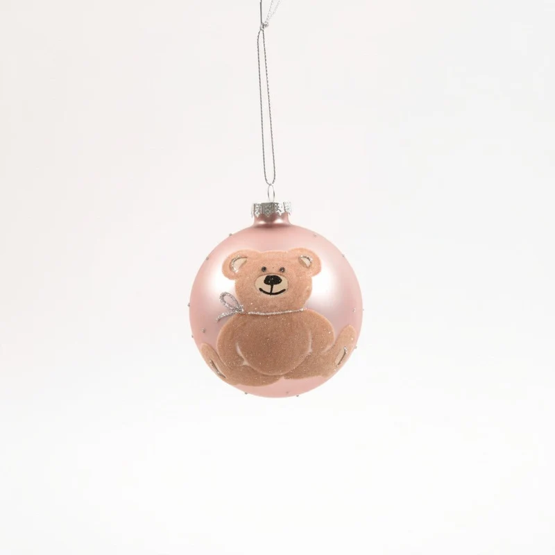 Palla di Natale Happy Bear in vetro D.8cm | Mercury