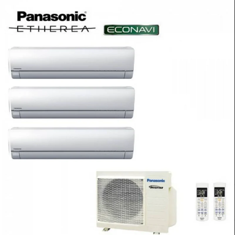 Condizionatore Climatizzatore Panasonic trial split inverter Etherea White R-32 Wi-Fi Con Econavi 9000+9000+12000 Con CU-3Z52TBE