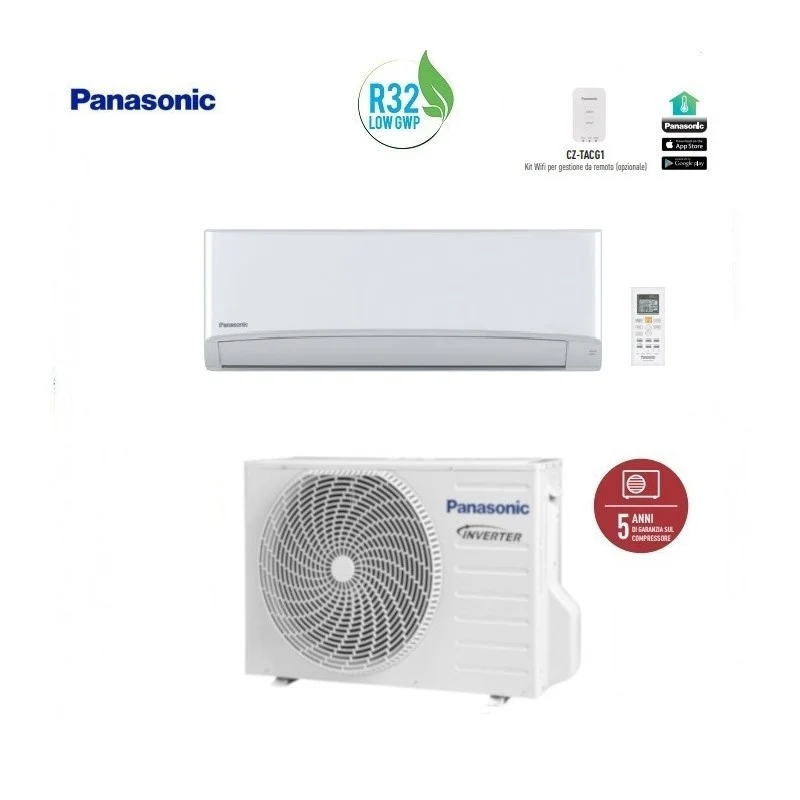 Condizionatore Climatizzatore Panasonic Serie TZ Inverter Standard CS-TZ35ZKEW R-32 12000 BTU