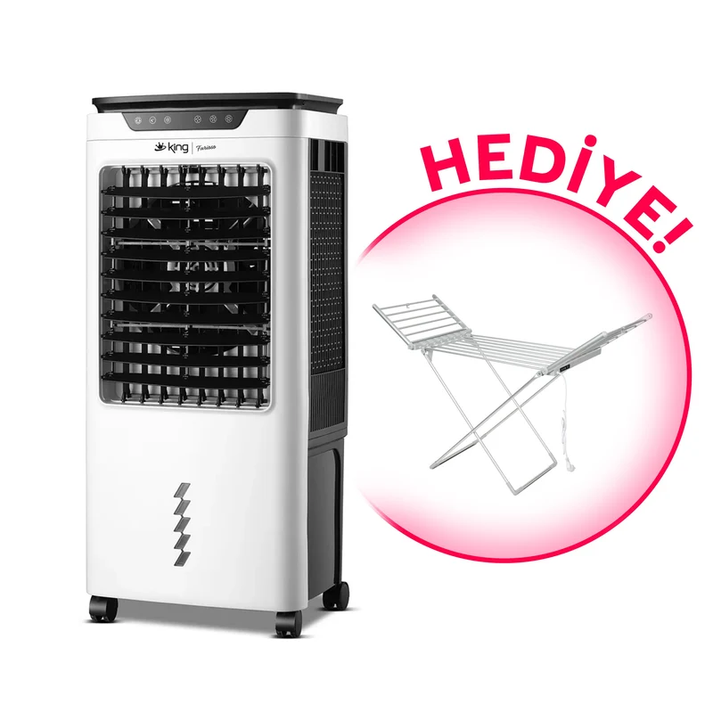 CN-KPS6102 Furioso Portatif Hava Soğutucu + HEDİYE KİNG QUİCKDRY K6501 Elektrikli Isıtmalı Kurutucu
